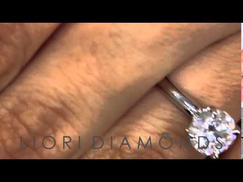 ER-0808 - 1.50 Carat GIA Certified Round Diamond Solitaire Engagement Ring Set In Platinum