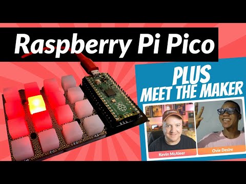 YouTube Thumbnail for Raspberry Pi Pico RGB Keypad Base from Pimoroni | Plus Meet the Maker