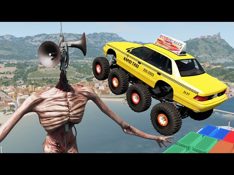 BeamNG Drive Extreme Cars Jumping Over Dancing Crazy Frog  | Cars Crashes & Fails Compilation