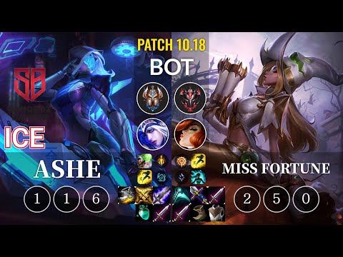 SB Ice Ashe vs Miss Fortune Bot - KR Patch 10.18