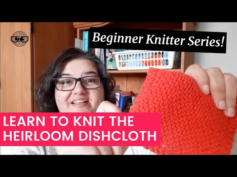 Learn How to Knit Grandma's Favorite Dishcloth (FREE pattern) - Beginner Knitter tutorial