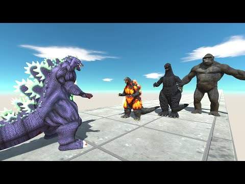 WHITE SUPER GODZILLA DEATH RUN - Animal Revolt Battle Simulator