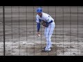横浜DeNAベイスターズ2軍 1回表 熊原健人投手の投球風景20180707平塚球場