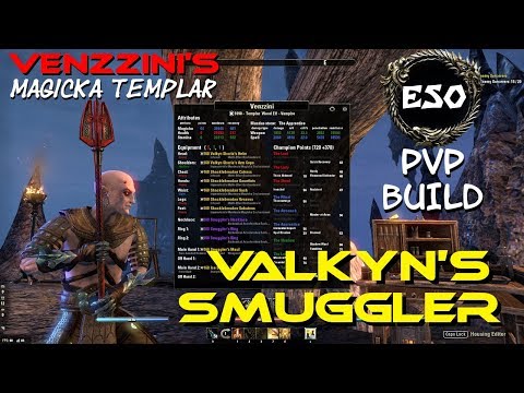 ESO: "Valkyn's Smuggler" Magicka Templar PVP build(Wolfhunter)