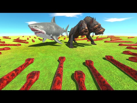 Three Head Dog Or Aquatics | Who Can Defeat All Titanoboa - Animal Revolt Battle Simulator