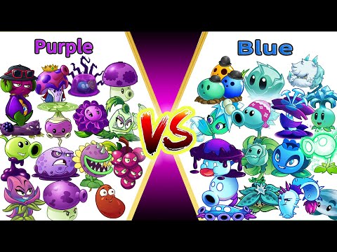 PvZ 2 Challenge | Blue Vs Purple - Which Team Plant Will Win - Plant vs Plant