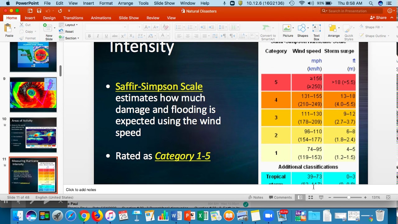 Natural disasters powerpoint slide presentation