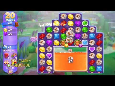 LEVEL 94 Willy Wonka’s Sweet Adventure NEW Zynga chocolate match 3 game बच्चे