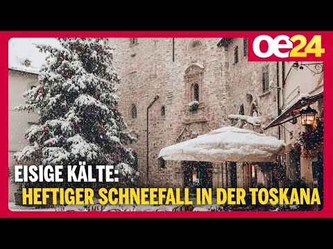 Eisige Kälte: Heftiger Schneefall in der Toskana