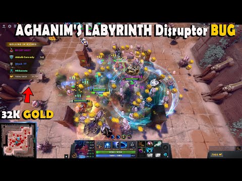 AGHANIM'S LABYRINTH Disruptor BUG on Rolling in Riches - Over 32k Gold-AGHANIM'S LABYRINTH FULL BUG