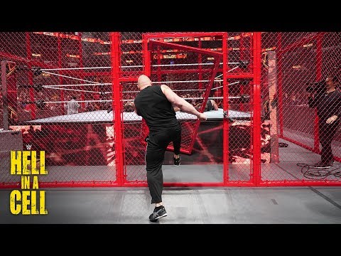 Brock Lesnar kicks the Hell in a Cell door off its hinges: WWE Hell in a Cell 2018