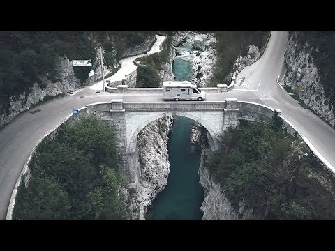 Mit dem HYMER im Soča-Tal - Campen direkt am Fluss