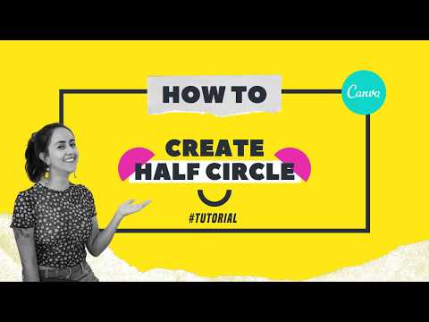 How to make a SEMI CIRCLE in CANVA Less than 1 minute Canva Trick