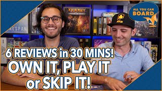 OWN IT, PLAY IT or SKIP IT | 6 Reviews in 30 Minutes | Rocketmen, Isle of Cats, Hallertau (+ MORE!)