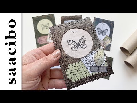 Junk Journal Ephemera Made from Recycled Paper Towel and Toilet Paper Rolls