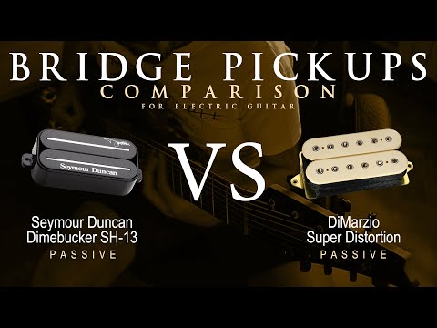 Seymour Duncan DIMEBUCKER SH-13 vs DiMarzio SUPER DISTORTION - Bridge Guitar Pickup Comparison Demo