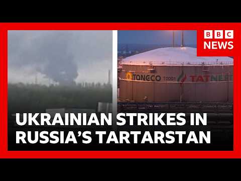 At least 13 killed in Ukrainian drone strike deep into Russia | BBC News
