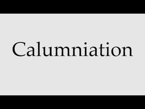 How to Pronounce Calumniation Video