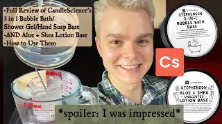 🧪Testing CandleScience’s 3 in 1 Bubble Bath & Aloe/Shea Lotion Base | Worth the hype?