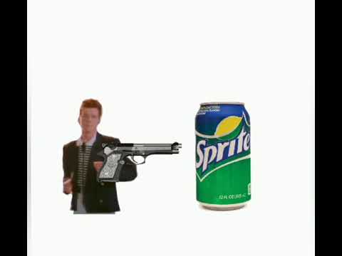 Rick Astley says goodbye to sprite can