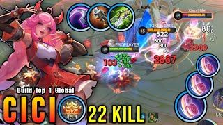 Download lagu WTF DAMAGE!! New OP Build for Cici Insane 22 Kills!! - Build Top 1 Global Cici ~ MLBB mp3