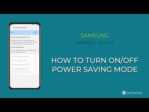 How to Turn On/Off Power saving mode - Samsung [Android 11 - One UI 3]
