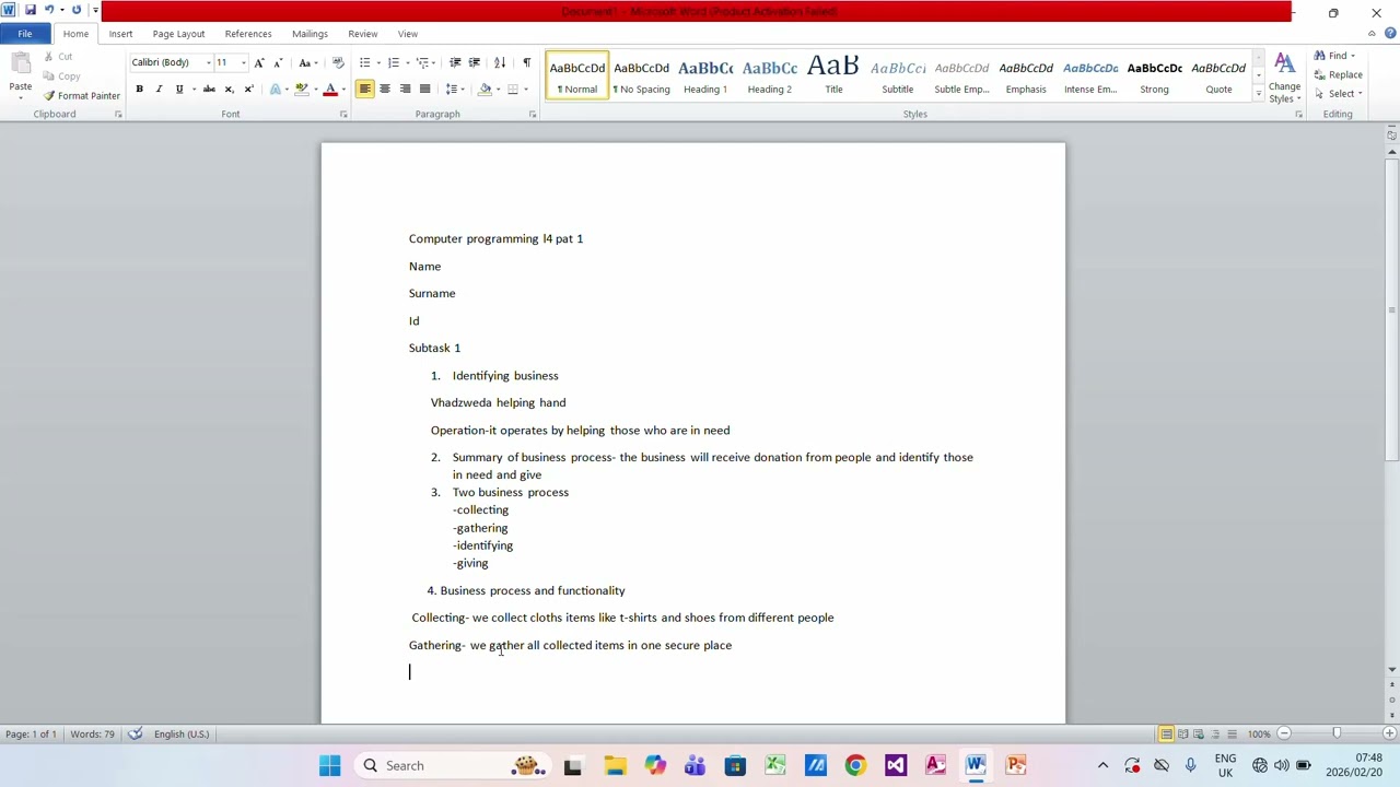 CP LEVEL 4 PRACTICAL ASSESSMENT TASK 1 2026