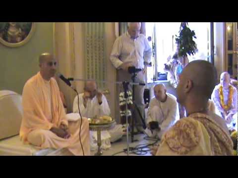 Initiation ceremony Radhanath Swami & disciples