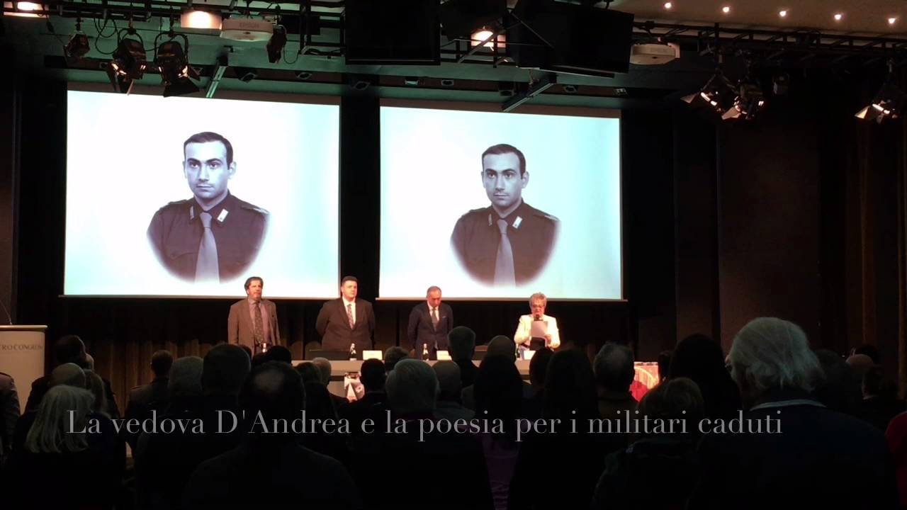 La vedova D’Andrea e la poesia ai militari caduti