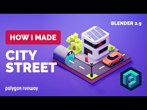 Isometric City Illustration in Blender 2.9 - 3D Modeling Process