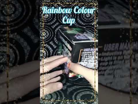 Multicolor acrylic rainbow color cup