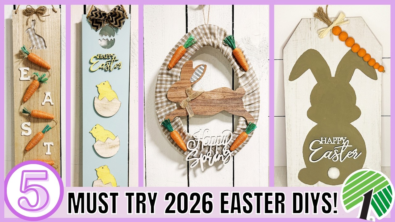 5 Dollar Tree Easter 2026 DIYs | Farmhouse Easter DIY Decor | Budget Friendly DIYs