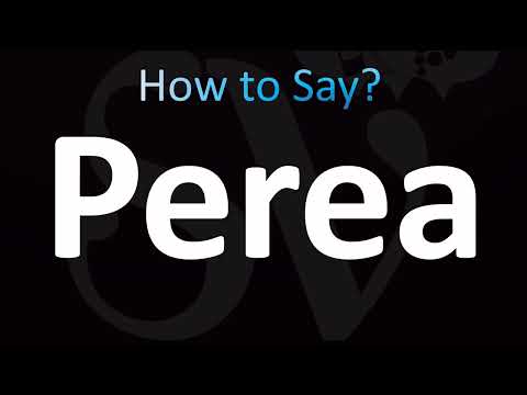 How to Pronounce Perea (CORRECTLY!)