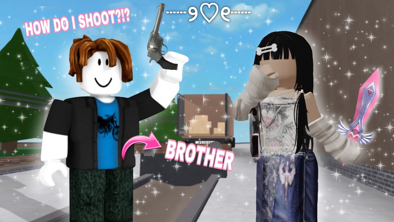 Playing MM2 with my LITTLE BROTHER ?! First LONGFORM video in a while x