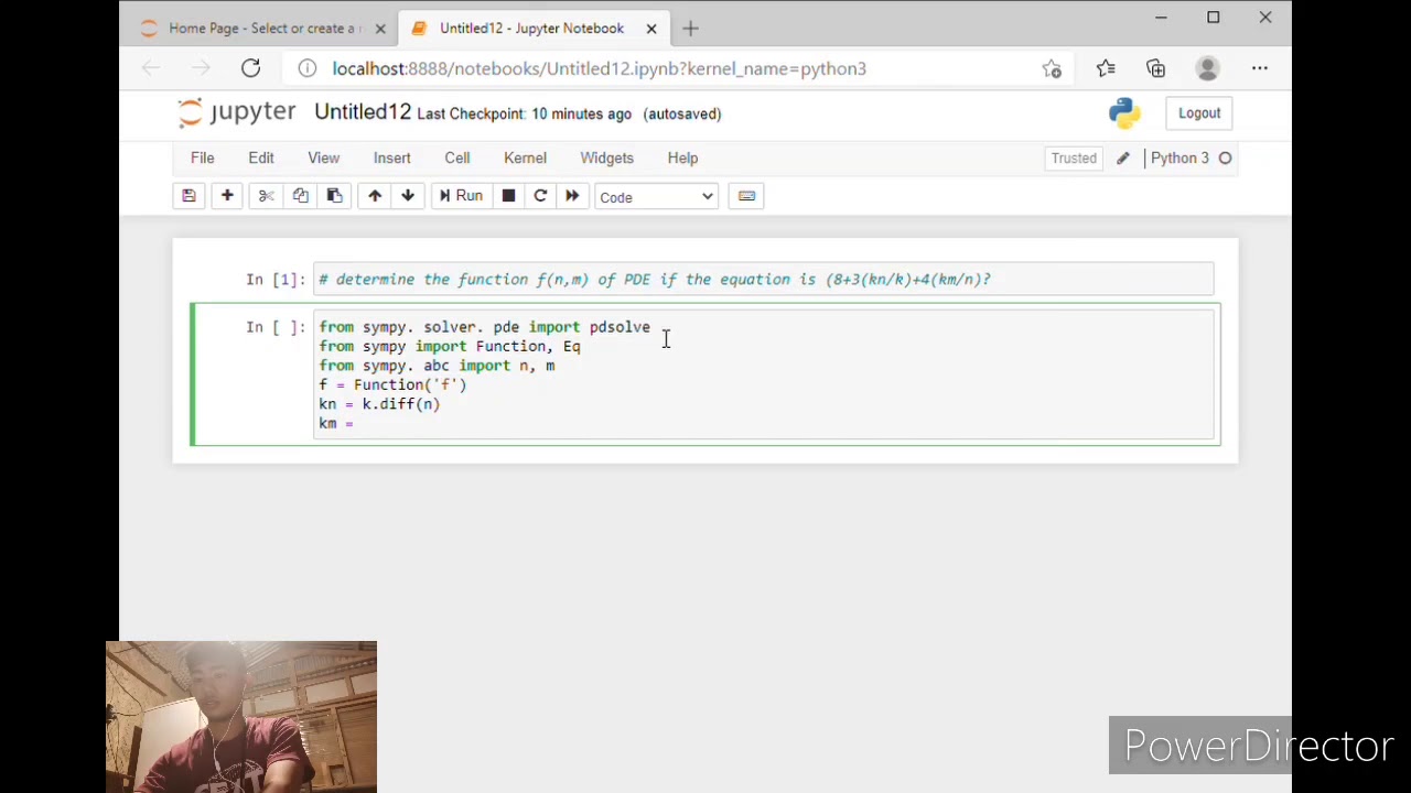 Engineering Problem in Partial Differential Equation using Python(Jupyter Notebook)