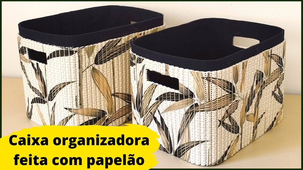 DIY | COMO FAZER CAIXA ORGANIZADORA COM PAPELÃO | IDEIA 8