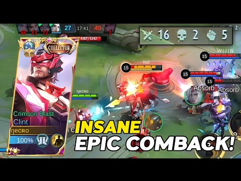 CLINT SOLO HARD CARRY INSANE EPIC COMEBACK!! 🔥🔥 CLINT BEST BUILD & EMBLEM 2023!! 🔥🔥