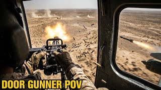 Helicopter Minigun Shreds Targets | Raw Cockpit Perspective