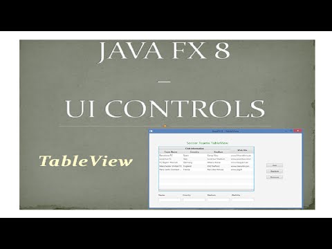JavaFX 8 Tutorial - TableView - #19