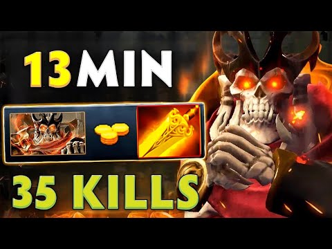 13Minutes Radiance Wraith King 35Kills One Shot Damage Carry Dota 2