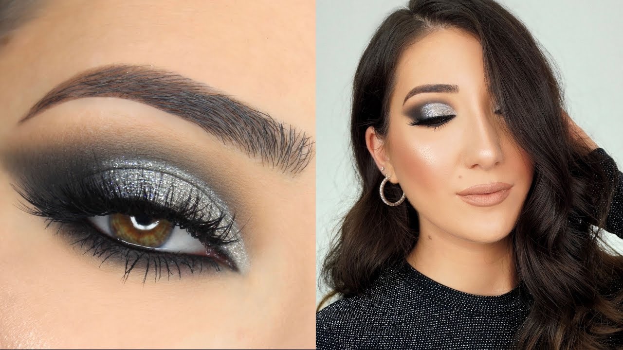 BLACK AND SILVER SMOKEY EYE | NEW YEARS EVE MAKEUP TUTORIAL