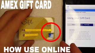 ✅  How To Use American Express Amex Gift Card Online 🔴