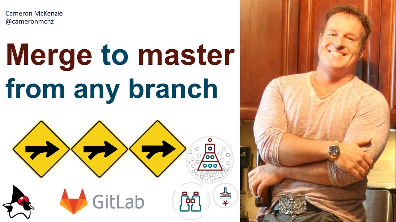A GitLab merge branch to master example