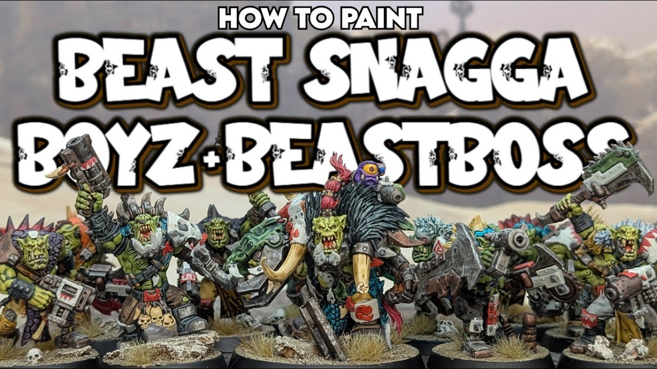 How to paint Ork Beast Snagga Boyz and Beastboss for Warhammer 40K