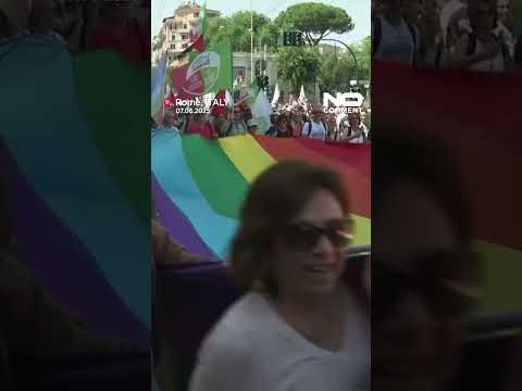 Rome protesters call for an end to Israeli offensive in Gaza #shorts #nocomment #gaza