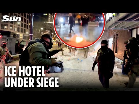 Protesters STORM Minnesota hotel in apparent hunt for ICE agents after Alex Pretti shooting