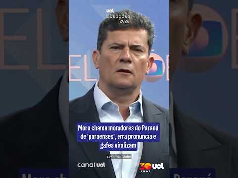 Debate na Globo: Moro chama moradores do Paraná de 'paraenses', erra pronúncia e gafes viralizam