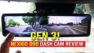 NEXIGO 4K D90 Mirror Dash Cam Review (Gen 3)