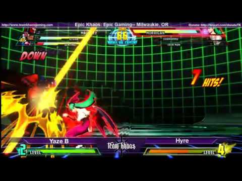 Epic Khaos Feb MvC3 - Yzae B (MAG/STO/SEN) vs Hyre (IRN/DOR/MOR)