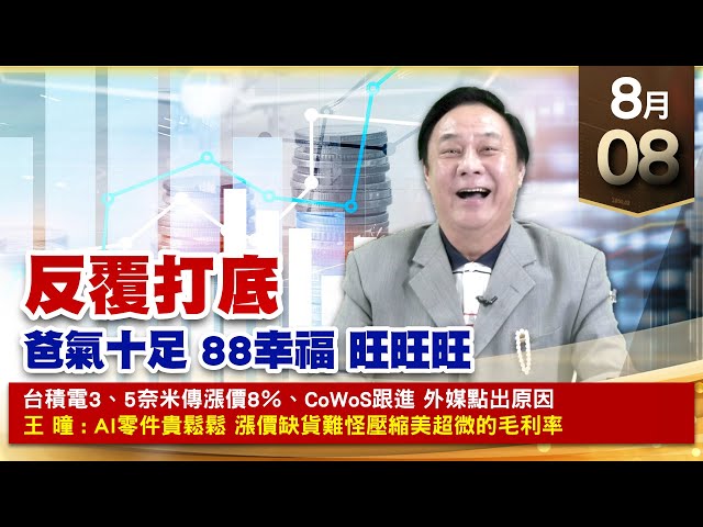 【財經至尊】王曈 0808《【反覆打底】》旺矽、奈米醫材 創新高，振樺電、千附精密 創新高｜【光學王+元宇宙王+安控王+IC設計王】加入line@ king5588
